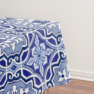 Toalha De Mesa Azulejos azuis, azulejos mediterrânicos, majolica 