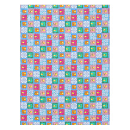 Toalha De Mesa Azulejos azuis, mosaico, majolica, limão,