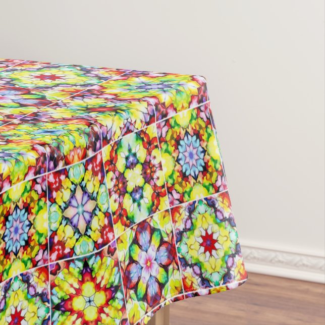 Toalha De Mesa Azulejos do Mediterrâneo, Azulejos de Tinta Álcool (Posição Original)