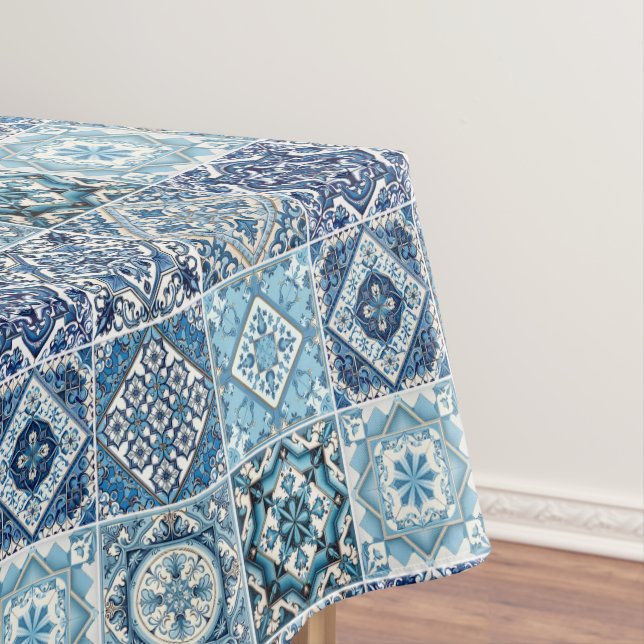 Toalha De Mesa Azulejos do Mediterrâneo, Portugal, Azulejo, Majol (Posição Original)