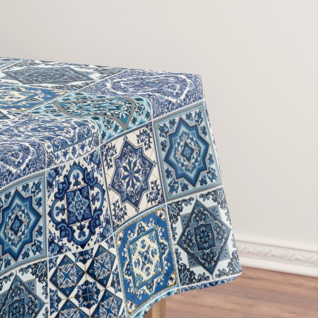 Toalha De Mesa Azulejos do Mediterrâneo, Portugal, Azulejo, Majol (Posição Original)