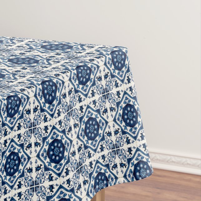 Toalha De Mesa Azulejos do Mediterrâneo, Portugal, Azulejo, Majol (Posição Original)