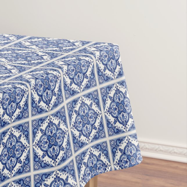 Toalha De Mesa Azulejos do Mediterrâneo, Portugal, Azulejo, Majol (Posição Original)