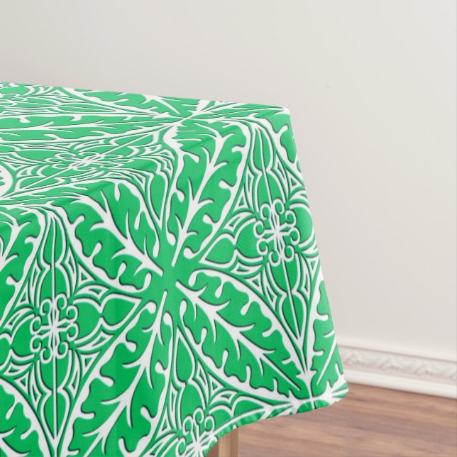 Toalha De Mesa Azulejos marroquinos - jade verde e branco (Posição Original)