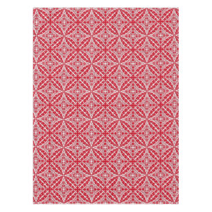 Toalha De Mesa Azulejos marroquinos - vermelho escuro e branco