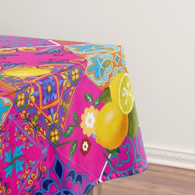 Toalha De Mesa Azulejos, mosaico, azulejo, limões, Citrus, majoli (Posição Original)