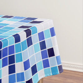 Toalha De Mesa Azulejos piscinas, Azulejos Mosaicos Azuis, Padrão