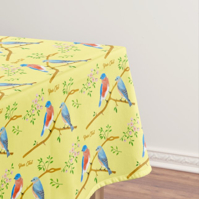 Toalha De Mesa Azulões Amarelos (Posição Original)