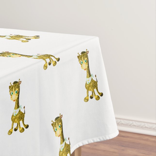 Toalha De Mesa Baby Giraffe Tablecloth - Cores Personalizadas - T (Posição Original)