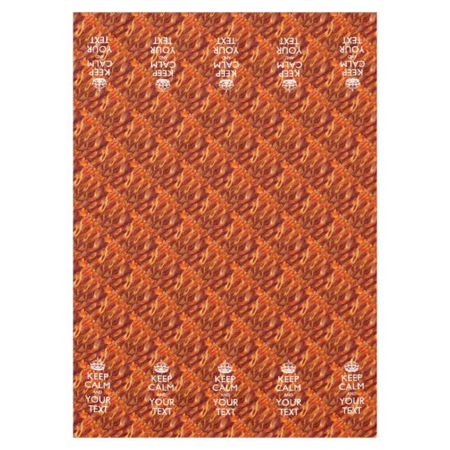 Toalha De Mesa Bacon Fique Calmo E Mantenha Seu Texto (Frente)