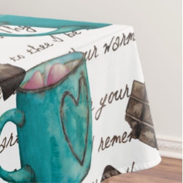 Toalha De Mesa Bagaço de cacau chocolate quente doce inverno