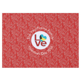 Toalha De Mesa Bahaman Flag Heart Red LOVE