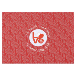 Toalha De Mesa Bahrain Flag Heart Red LOVE