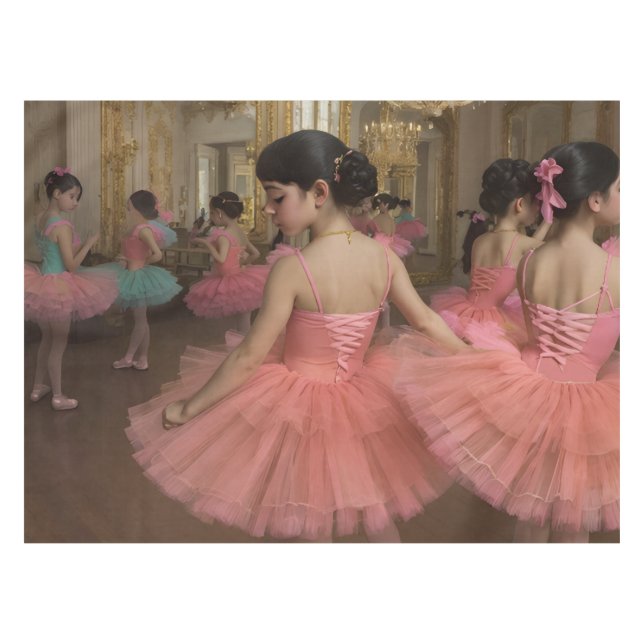 Toalha De Mesa Bailarinas en una gran sala de estilo rocóco (Frente (Horizontal))