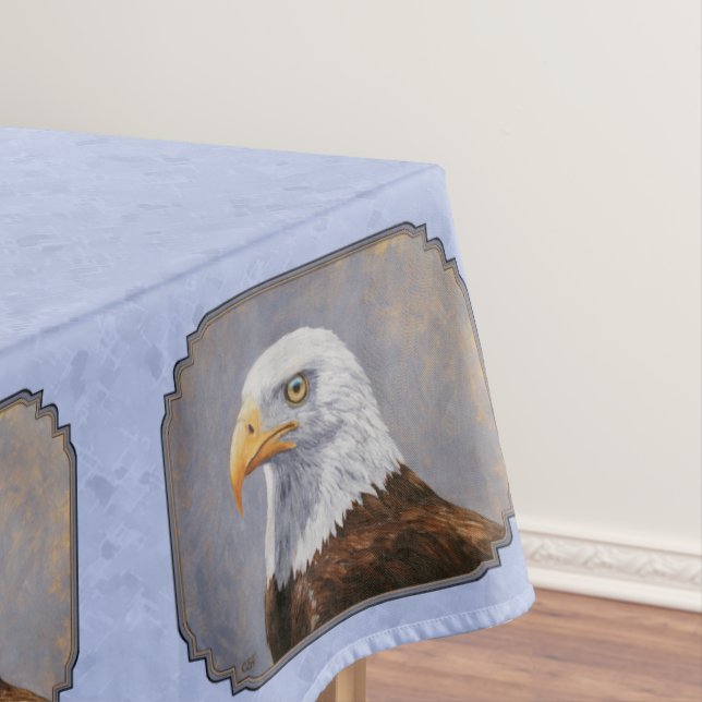 Toalha De Mesa Bald Eagle Head Blue (Posição Original)