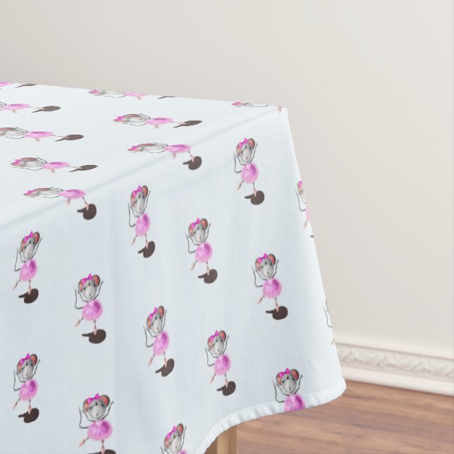 Toalha De Mesa Ballerina Mouse Tablecloth Balé Dance (Posição Original)
