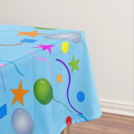 Toalha De Mesa Balões e estrelas divertidos e coloridos em AZUL L