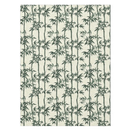 Toalha De Mesa Bambu Asiático Verde E Folhas