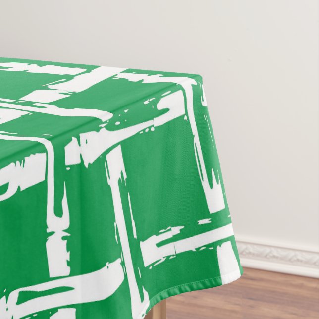 Toalha De Mesa Bambu Pré-Pregado – Coordenada Costeira Verde (Posição Original)