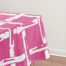 Toalha De Mesa Bambu Preppy – Coordenada Costeira Rosa Vibrante