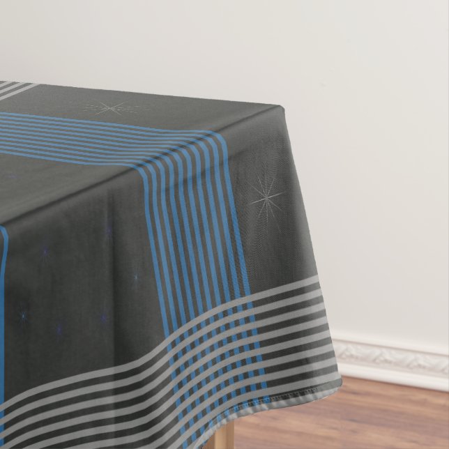 Toalha De Mesa Bandas Azuis (Posição Original)
