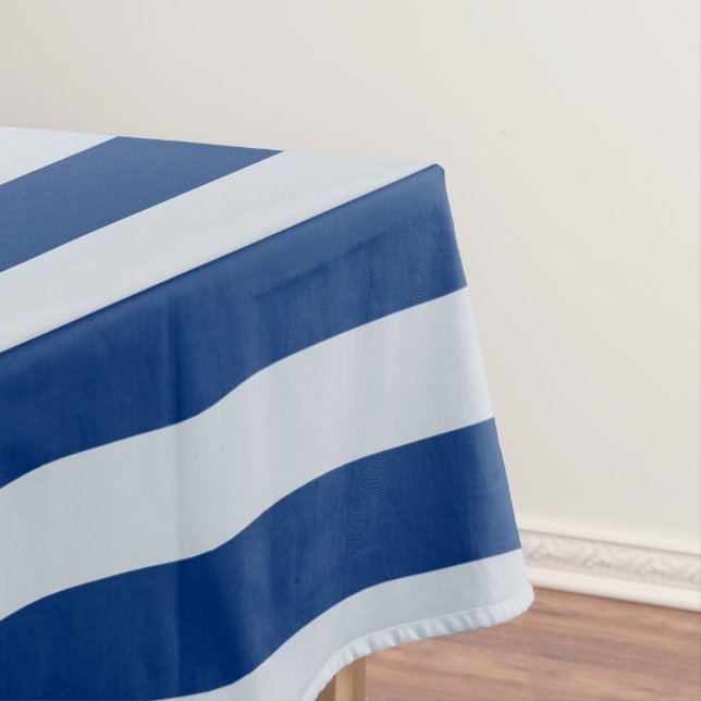 Toalha De Mesa Bandas Azuis Escuras e Claras (Posição Original)