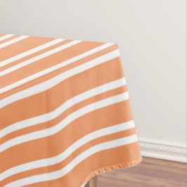 Toalha De Mesa Bandas brancas e laranja