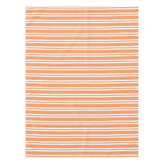 Toalha De Mesa Bandas brancas e laranja (Frente)