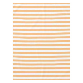 Toalha De Mesa Bandas brancas e laranja claras clássicas