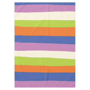 Toalha De Mesa Bandas irregulares - Azul, Laranja, Roxo, Verde e