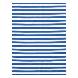 Toalha De Mesa Bandas Marinhos Náuticas Clássicas Azuis e Brancas