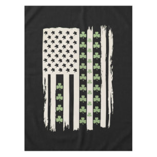 Toalha De Mesa Bandeira Americana dos EUA Com Trevos para St Patr