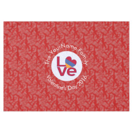 Toalha De Mesa Bandeira Armênia Coração AMOR Vermelho Texto Perso