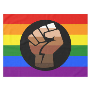 Toalha De Mesa Bandeira das pessoas queer do SlipperyJoe punho er
