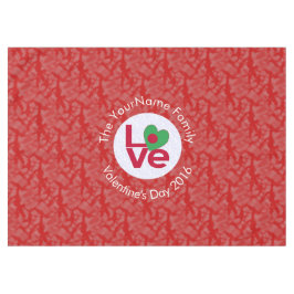 Toalha De Mesa Bandeira do Bangladesh Heart Red LOVE