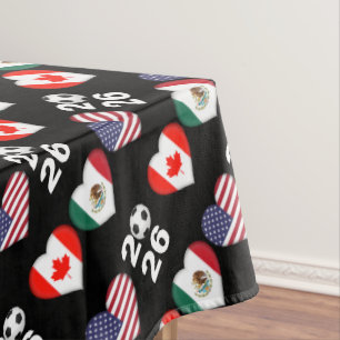 Toalha De Mesa Bandeira do Canadá México EUA Torneio de Futebol 2
