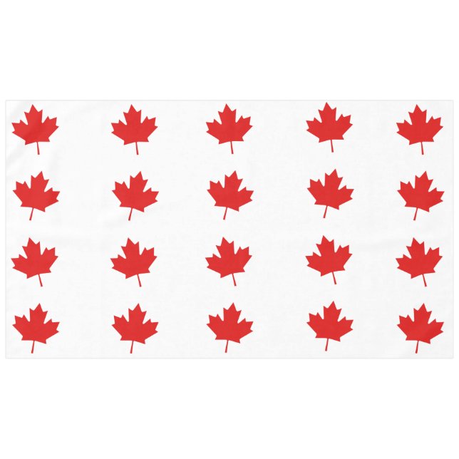 Toalha De Mesa Bandeira do Maple Leaf do Canadá (Frente (Horizontal))