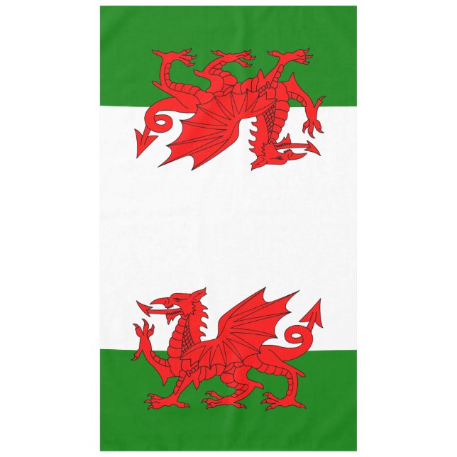 Toalha De Mesa Bandeira galesa Dragão vermelho galês (Frente)