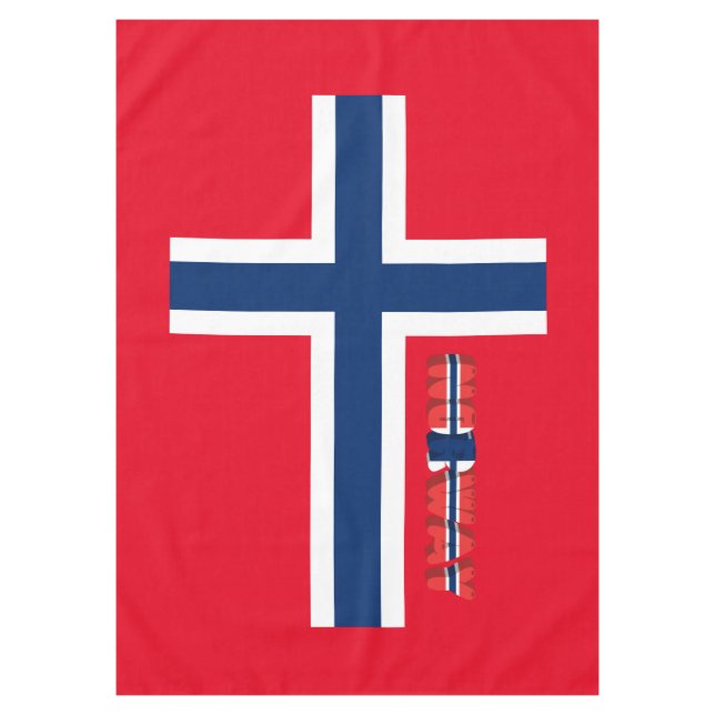 Toalha De Mesa Bandeira norueguesa (Frente)