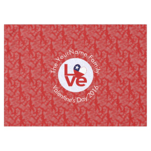 Toalha De Mesa Bandeira Personalizada LOVE Vermelho Chile