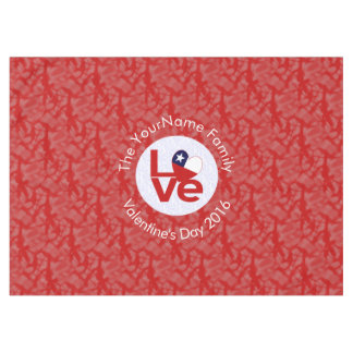 Toalha De Mesa Bandeira Personalizada LOVE Vermelho Chile