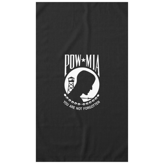 Toalha De Mesa Bandeira POW MIA: Soldados Desaparecidos da Guerra (Frente)