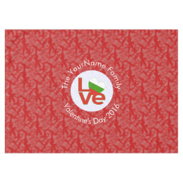 Toalha De Mesa Bandeira Vermelha Búlgara LOVE Personalizada