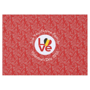 Toalha De Mesa Bandeira Vermelha de Amor Personalizada da Bélgica