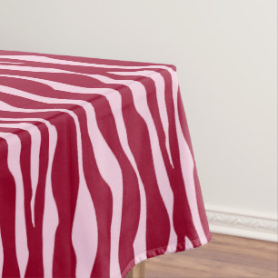 Toalha De Mesa Banhas de zebra - Borgonha e Rosa