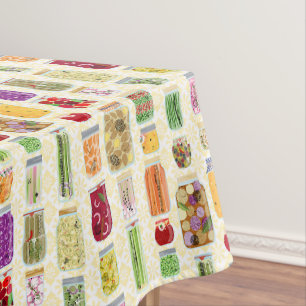 Toalha De Mesa Barras de latas de comida - Amarelo