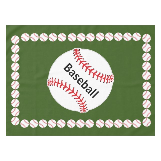 Toalha De Mesa Baseballs Design Tablecloth (Frente (Horizontal))