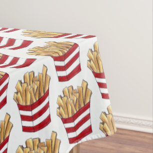 Toalha De Mesa Batatas fritas fritas Batatas Chips Foodie Comida