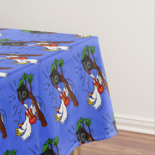 Toalha De Mesa Batuta engraçada tocando cartoon de violão