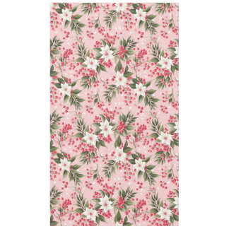 Toalha De Mesa Beautiful Shabby Chic Pink Christmas Floral Berry
